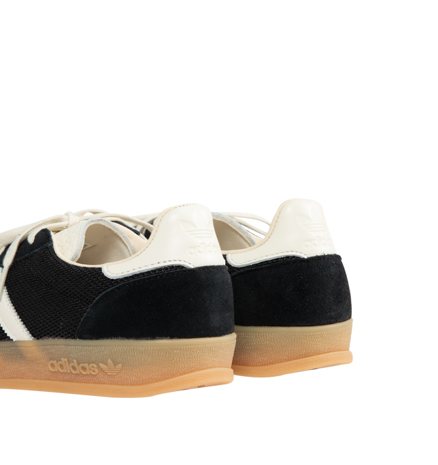 Image 3 of 5 - BLACK - ADIDAS Gazelle Indoor Pro Sneaker featuring regular fit, 3 stripes on side, lace closure, mesh and suede upper, leather lining and gum rubber outsole.