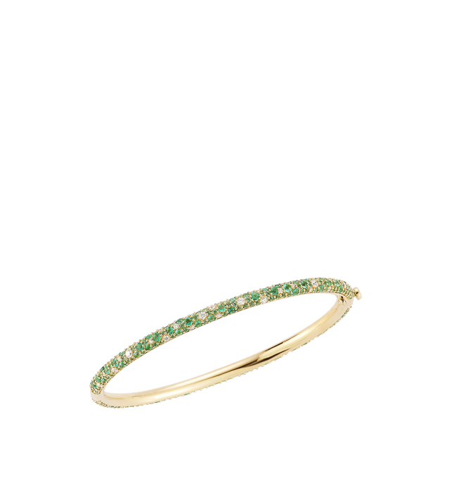 Image 2 of 2 - GOLD - RENNA Tidepool Bracelet featuring a unique blend of diamonds and emeralds set in varying sizes and colors, creating a beautiful organic effect. 2.4 carats emerald .65 tcw diamonds from size 16. Cheap Luxury Handbag Shop offers a range of initial pieces from this collection in-store. For personal consultation and detailed information about jewelry, please contact our dedicated stylist team at personalshopping@hirshleifers.com. This item may be restricted for online purchase to international clients. 