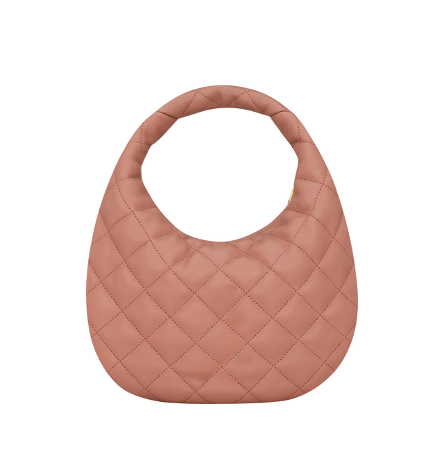 Image 3 of 3 - BROWN - SAINT LAURENT Icarino Bag in quilted nappa featuring baby version of the iconic Icar, with diamond-quilted topstitching, leather lining, bronze-tone hardware and zip closure. 6.7-10.2" x 5.1" x 1.2". Lambskin. Made in Italy. 