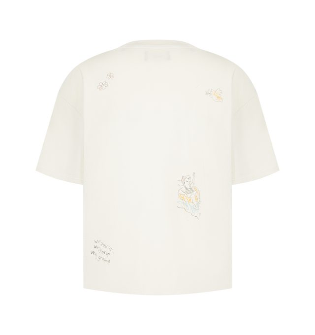 Image 2 of 2 - WHITE - NAHMIAS Scribble Boxy T-shirt featuring crewneck, short sleeves, pulls over and graphic throughout. 100% cotton. 
