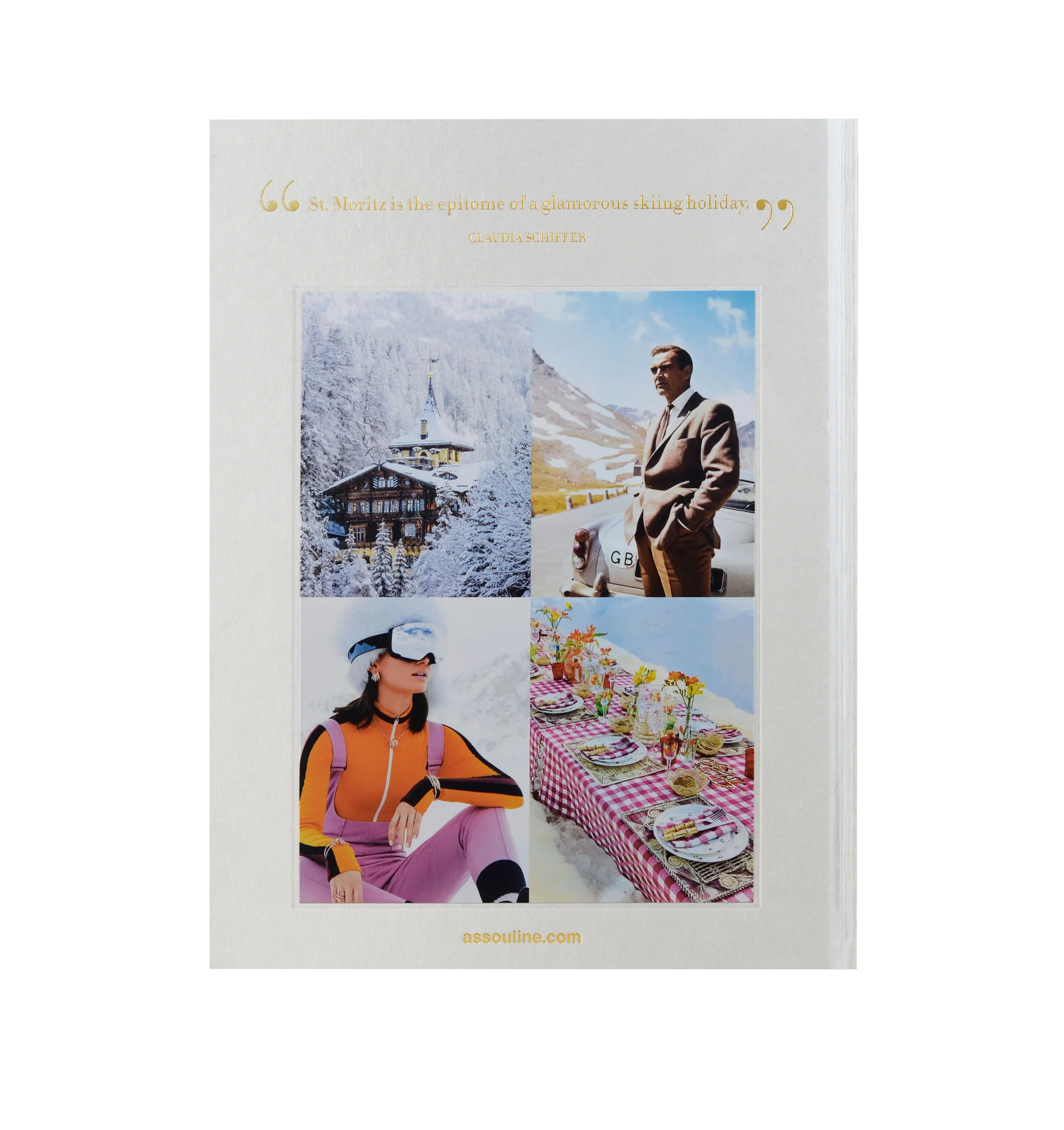 Image 3 of 5 - WHITE - Assouline St. Moritz Chic is a luxury coffee table book that celebrates the timeless glamour, Alpine beauty, and sophisticated lifestyle of Switzerland's most iconic mountain resort through captivating photography and engaging storytelling. Written by Dora Lardelli, this designer silk hardcover book explores St. Moritz's legendary hotels, world-class skiing, celebrated cultural events, and rich history as a retreat for royalty, artists, and style icons. Silk Hardcover. Author: Dora La