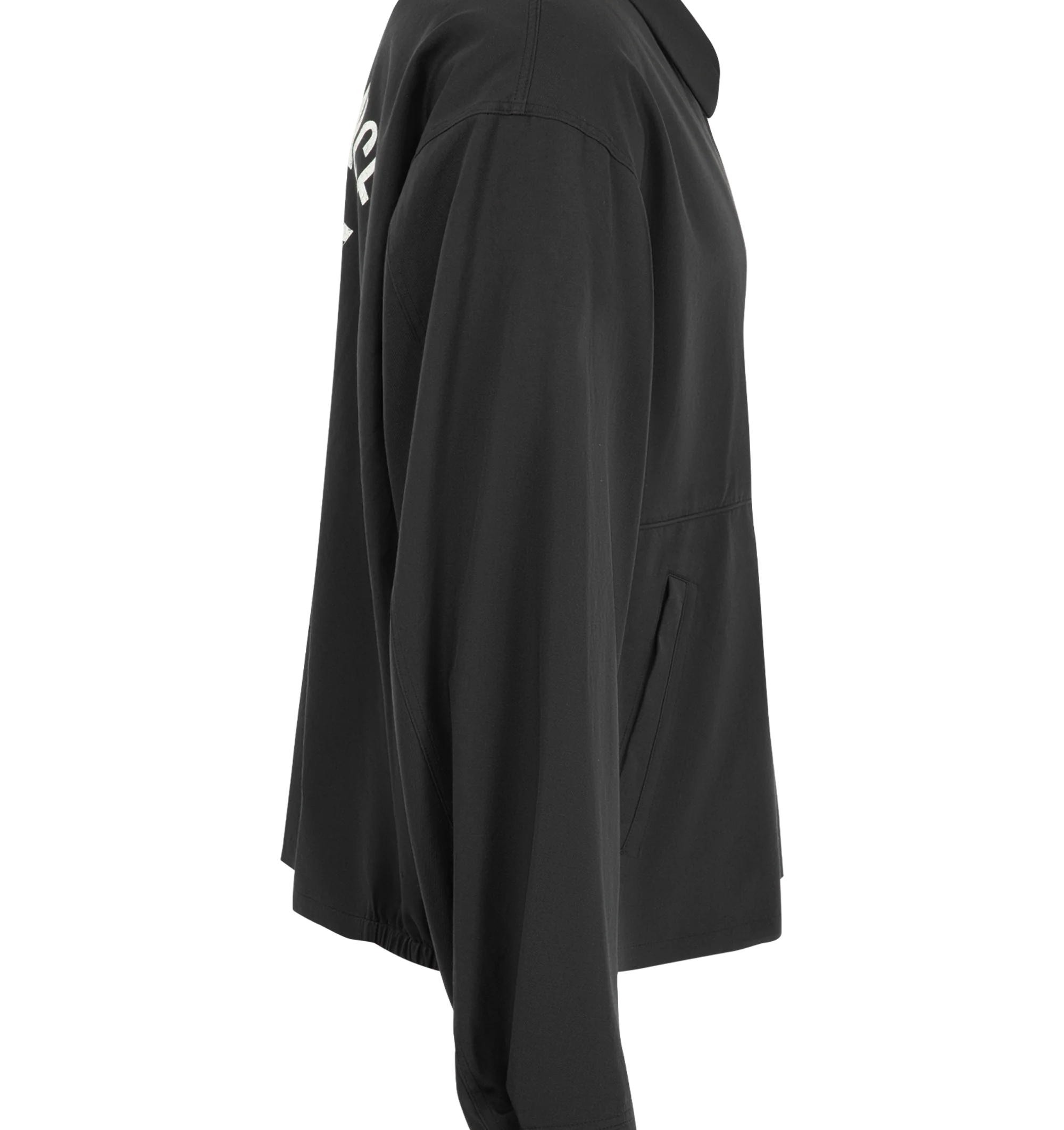 Image 3 of 3 - BLACK - Visvim Men's Somer Swing Top is crafted from lightweight rayon and features a relaxed swing-top silhouette inspired by classic casual outerwear. Designed with a clean, minimalist construction that highlights the fluid drape and soft hand feel of the fabric. Main Material: 100% Rayon. 
