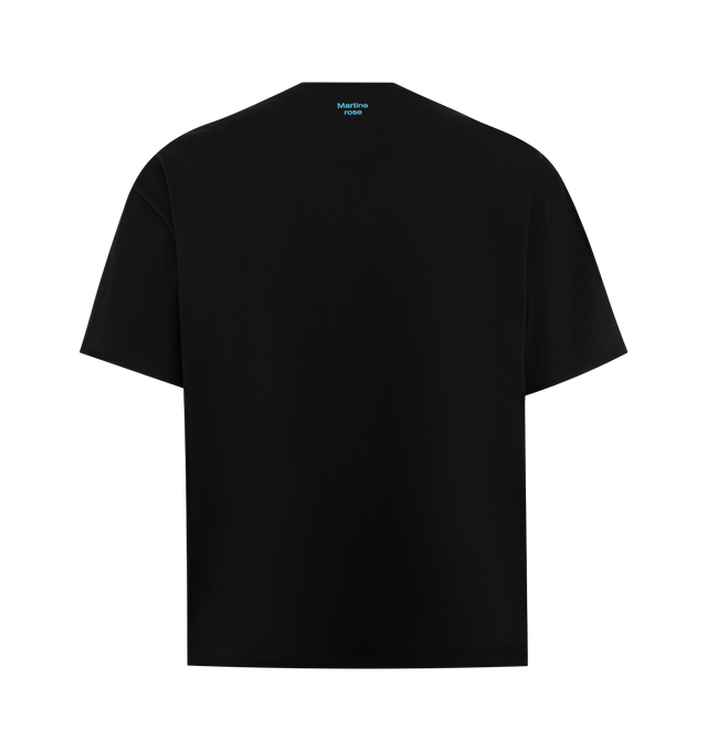 Image 2 of 2 - BLACK - MARTINE ROSE Oversized T-Shirt featuring crewneck, short sleeves and graphic on front. 100% cotton. Made in Portugal. 