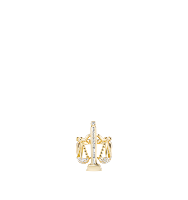 Image 1 of 2 - GOLD - BRENT NEALE Zodiac Ring featuring 18K yellow gold zodiac face with diamonds.