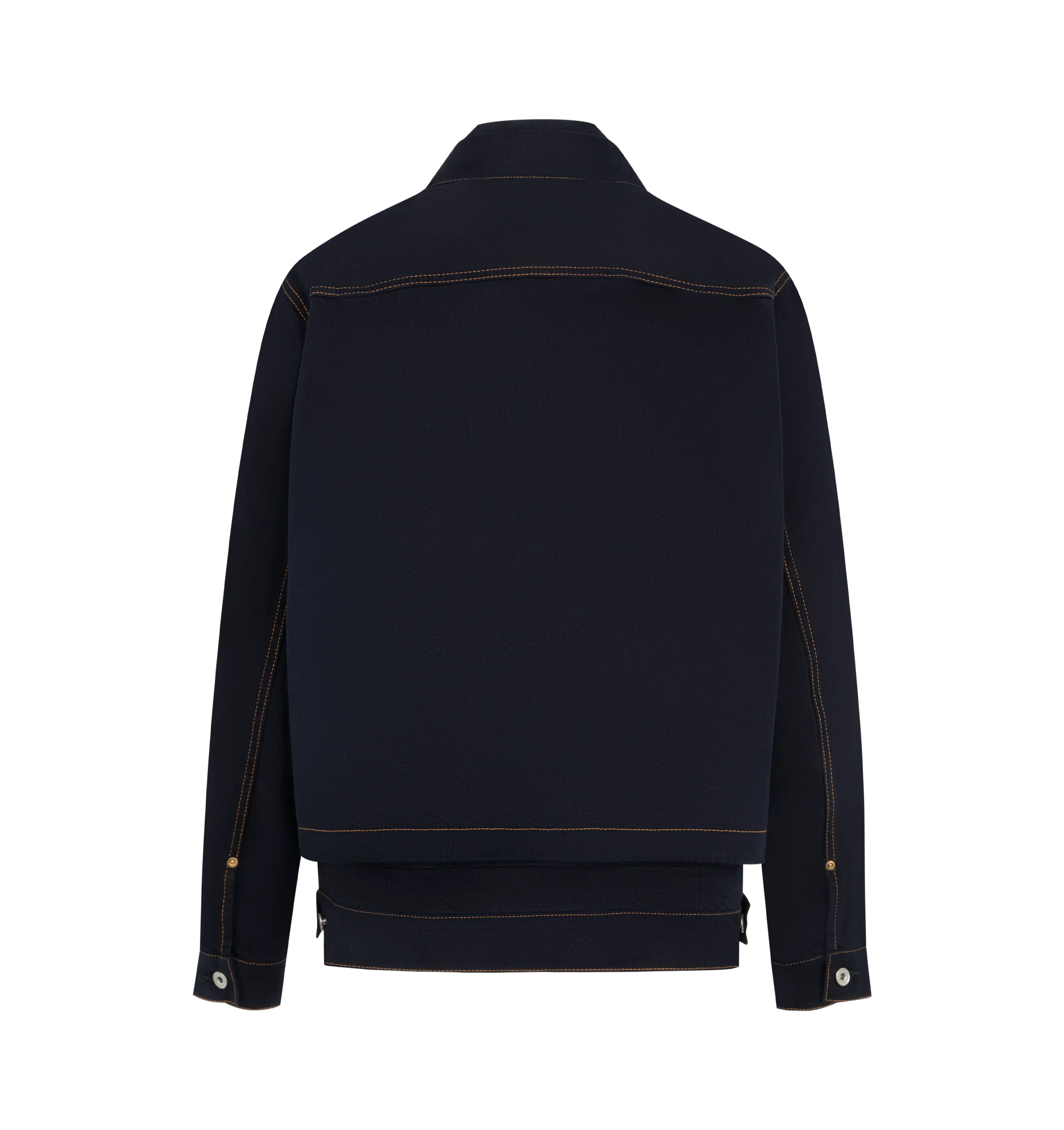 Image 3 of 4 - BLUE - Sacai Mens Denim Jacket is crafted from cotton denim. Features a button-front closure, long sleeves, buttoned cuffs, and chest pockets. Main Material: Cotton. Made in Japan. 