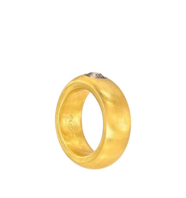Image 2 of 2 - GOLD - DARIUS One of a Kind Champagne Old European Cut Diamond Oversized Signature Band featuring 18K Fairmined Yellow Gold Oversized Signature Band with 0.91cts Champagne Old European Diamond. Cheap Luxury Handbag Shop offers a range of initial pieces from this collection in-store. For personal consultation and detailed information about jewelry, please contact our dedicated stylist team at personalshopping@hirshleifers.com. This item may be restricted for online purchase to international clients. For as 