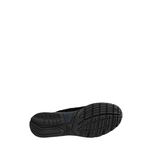 Image 4 of 5 - BLACK - NEW BALANCE 992 Core Sneaker featuring suede overlays, mesh upper, ABZORB cushioning at heel and forefoot, combination ENCAP and C-CAP midsole, reflective accents designed to catch the light and NDurance rubber outsole. 