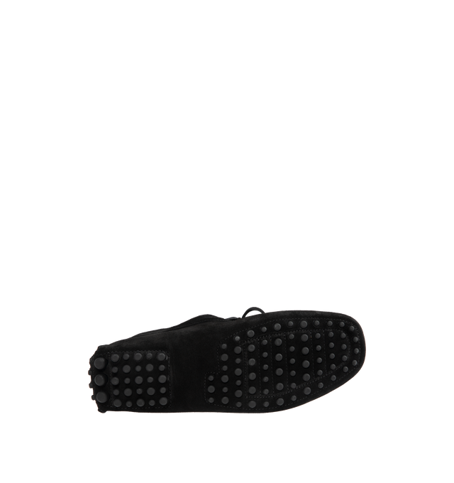 Image 4 of 5 - BLACK - TOM FORD Rod Driving Loafers featuring round toe, slips on, suede upper, leather lining and rubber sole. Made in Italy.