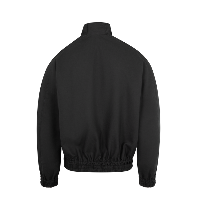 Image 4 of 5 - BLACK - WILLY CHAVARRIA Ruff Ryder Jacket featuring a nylon taffeta piped throughout, full lining, script inspired logo, stand collar, zip closure, zip pockets and elasticated trims. 100% nylon. Made in the USA. 