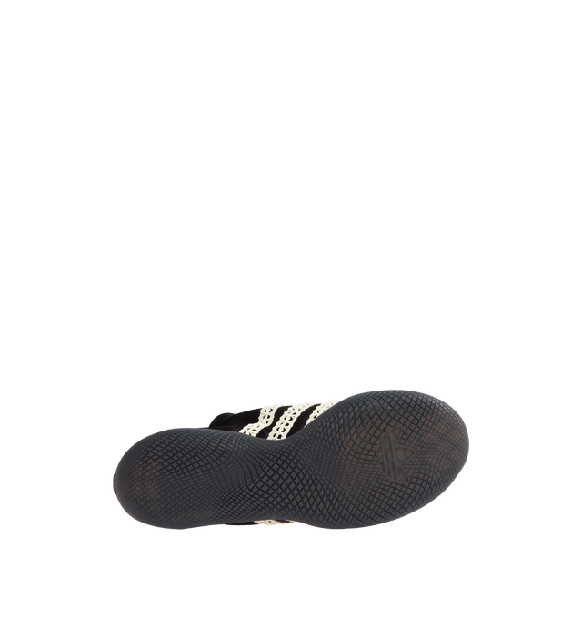 Image 4 of 5 - BLACK - ADIDAS X WALES BONNER Karintha Lo Satin Sneaker featuring contrast corded stripe at sides, elastic top, removable insole, lace-up closure, round toe and rubber sole.