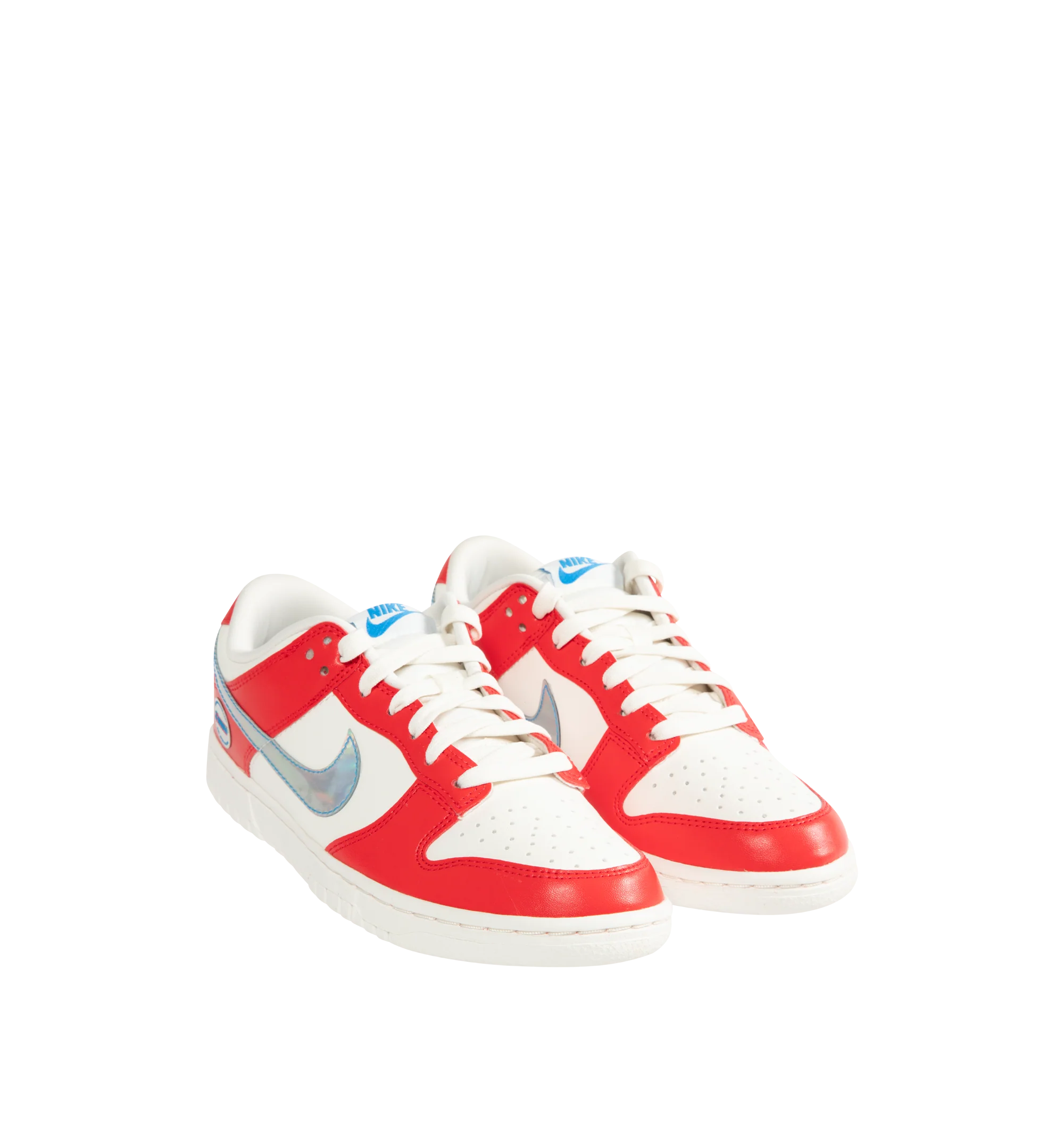Image 2 of 5 - RED - Nike Women's Dunk Low WNBA 30th Sneaker featuring upper that softens and gains vintage character with wear, foam midsole, rubber outsole with classic pivot circles, padded collar and rubber outsole. Imported