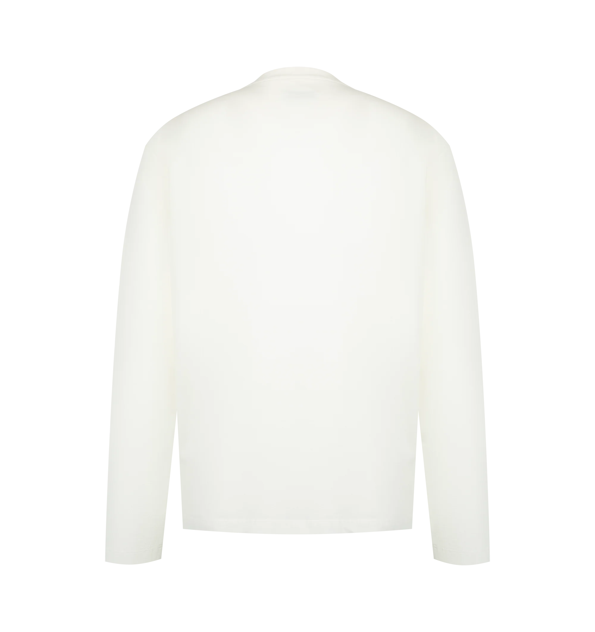 Image 2 of 2 - WHITE - Jil Sander Mens Long Sleeve T-Shirt is crafted from organic cotton jersey. Features a relaxed fit with slightly dropped shoulders, crew neckline, long sleeves, embroidered JIL logo, and straight hem. Main Material: 100% Organic Cotton. Made in Portugal. 
