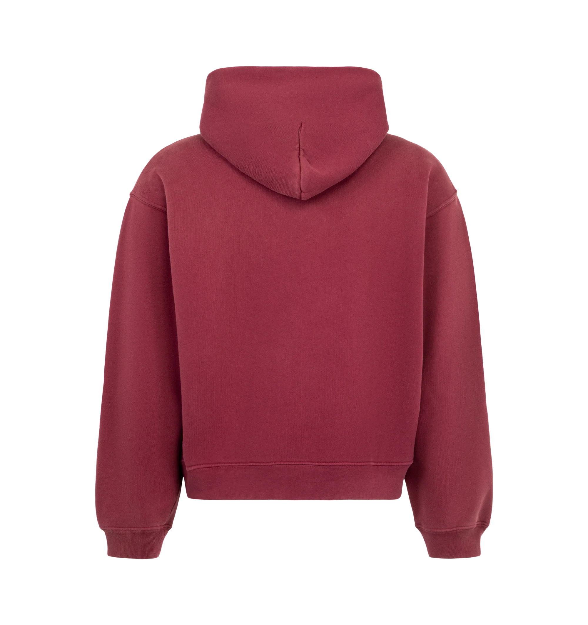 Image 2 of 2 - RED - The Chavarria Community Center Shrunken Pullover Hoodie is cut in a shrunken silhouette for a clean, tailored fit. Crafted from 100% Cotton.