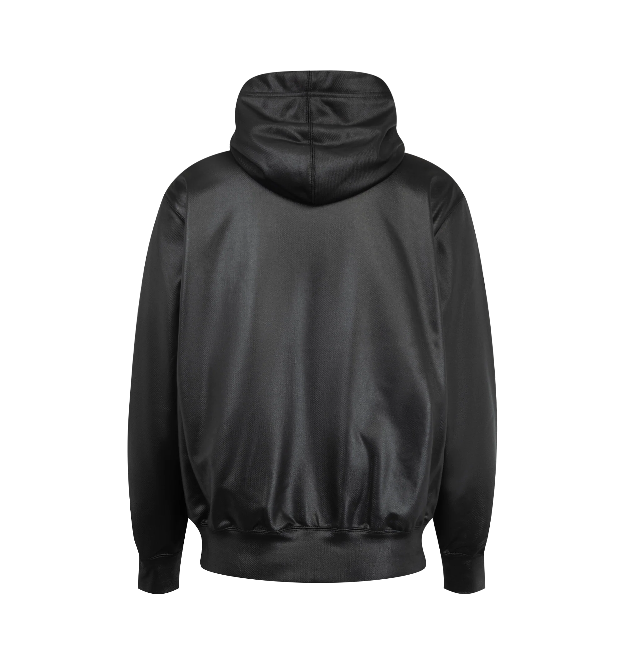 Image 2 of 2 - BLACK - Homme Plus Parka Black pullover hoodie featuring an adjustable drawstring hood and a front kangaroo pocket. Made in Japan. 