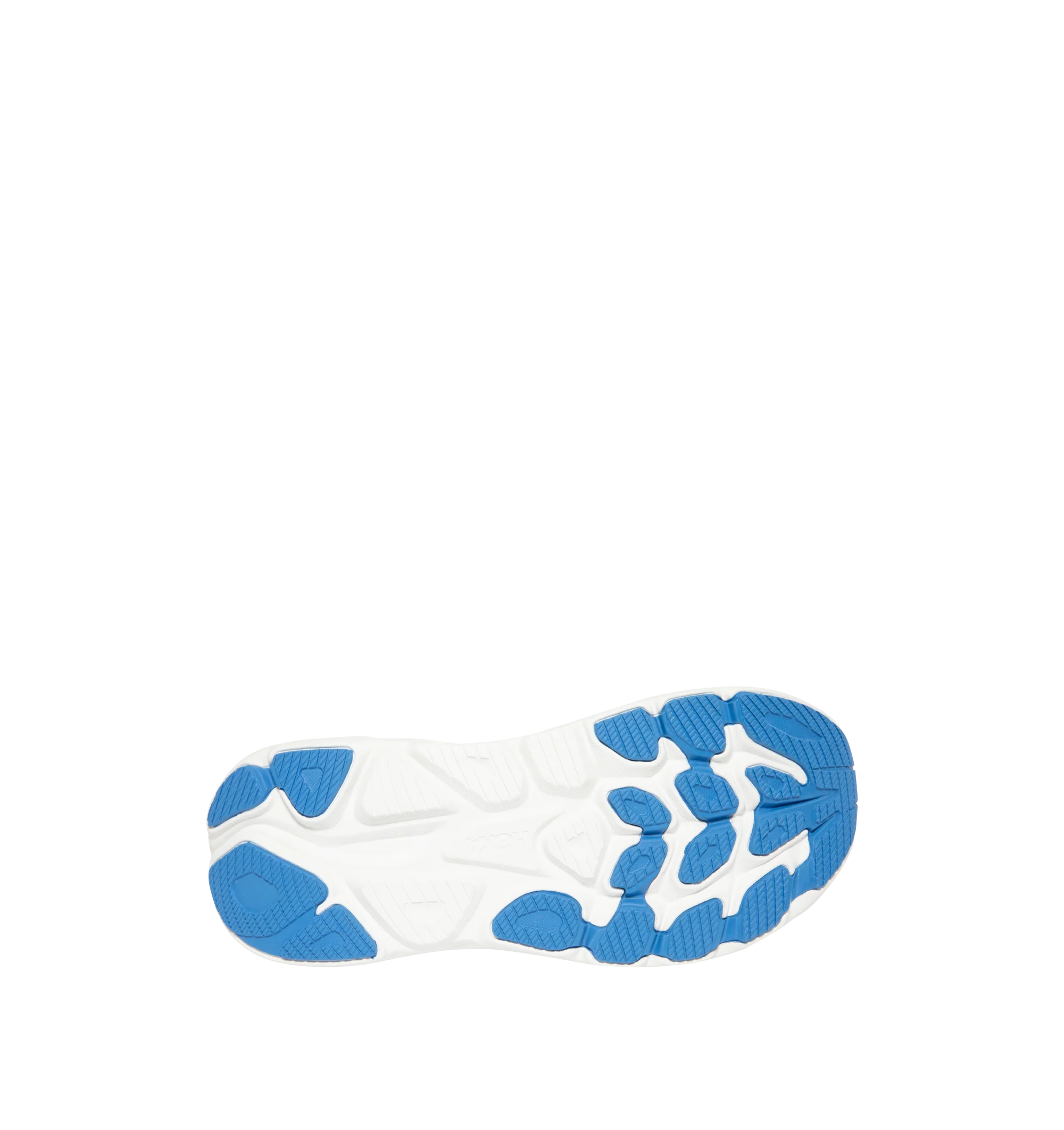 Image 4 of 5 - BLUE - Hoka Womens Clifton 11 Running Shoes feature an engineered mesh upper with reflective details and 3D-printed overlays. Designed with a CMEVA midsole, Rearfoot-Focused Active Foot Frame, MetaRocker geometry, open-cell sockliner, double-lace lock system, and Durabrasion rubber outsole for lightweight cushioning, stability, and everyday road running. Upper: Engineered Mesh; Midsole: CMEVA; Outsole: Durabrasion Rubber. Imported.