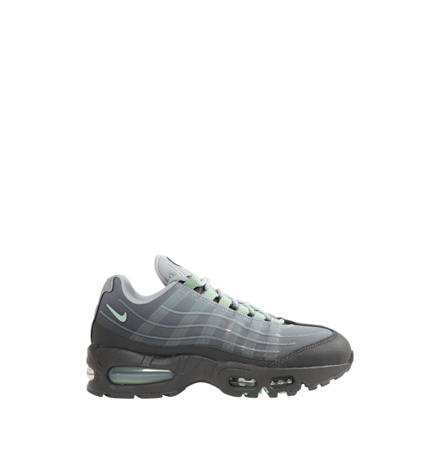 Image 1 of 5 - GREY - NIKE Air Max Big Bubble Sneaker featuring upper that mixes textiles for a layered look, visible Max Air cushioning, flex grooves in the midsole and outsole, foam midsole and rubber outsole.