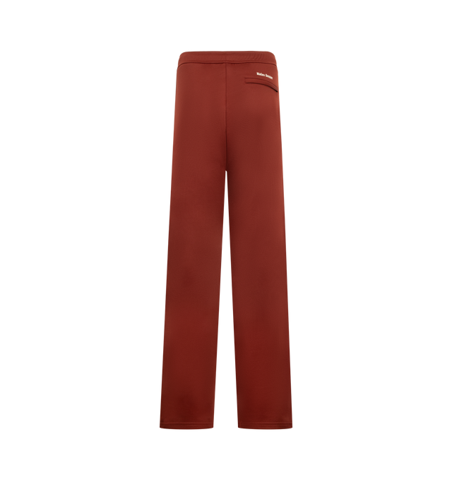 Image 2 of 3 - ORANGE - WALES BONNER Motion Sweatpants featuring striped down side, drawstring fastening, 2 side slip pockets, back welt pocket and straight fit. 55% polyester, 45% cotton. 