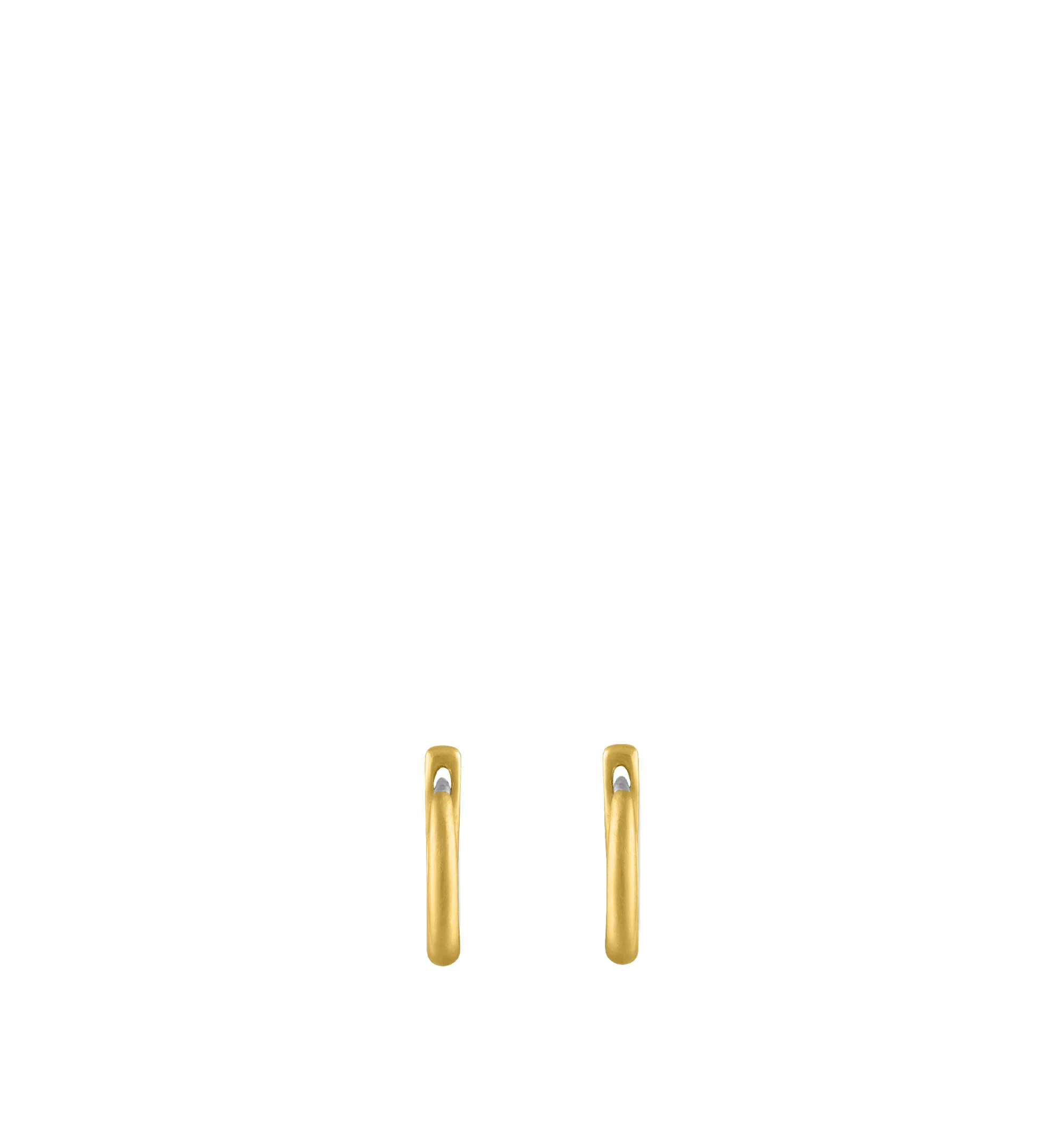 Image 1 of 3 - GOLD - Prounis Hook Earrings are handcrafted from 22K yellow gold with 18K white gold posts. Inspired by an ancient hook closure, they feature a tapered sculptural silhouette with a hidden hinge for everyday wear. Dimensions: 16 mm. Handmade in New York. For personal consultation and detailed information about jewelry, please contact our dedicated stylist team at personalshopping@hirshleifers.com.This item may be restricted for online purchase to international clients. For assistance purchasi