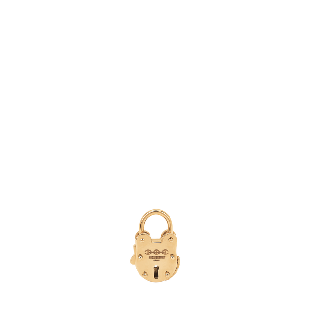 Image 1 of 3 - GOLD - HOORSENBUHS 25MM Padlock Charm featuring classic lock pendant measuring 25MM that opens and closes to wear with an Open-Link chain or on chain. Cheap Luxury Handbag Shop offers a range of initial pieces from this collection in-store. For personal consultation and detailed information about jewelry, please contact our dedicated stylist team at personalshopping@hirshleifers.com. This item may be restricted for online purchase to international clients. For assistance purchasing this item please contac