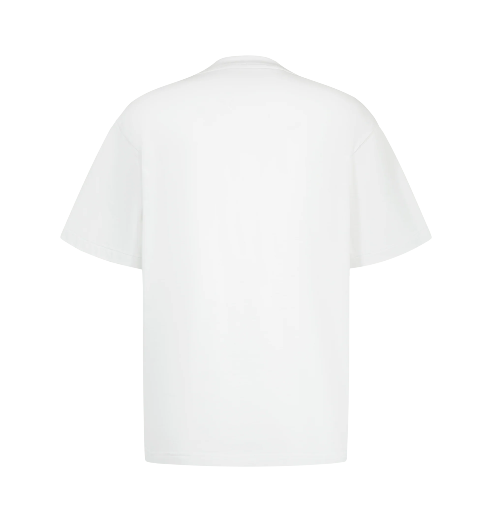 Image 2 of 2 - WHITE - Bottega Veneta Pima Cotton Jersey T-Shirt featuring patch pocket with intrecciato leather detail, short sleeves and crew neck. 100% cotton. Made in Italy.