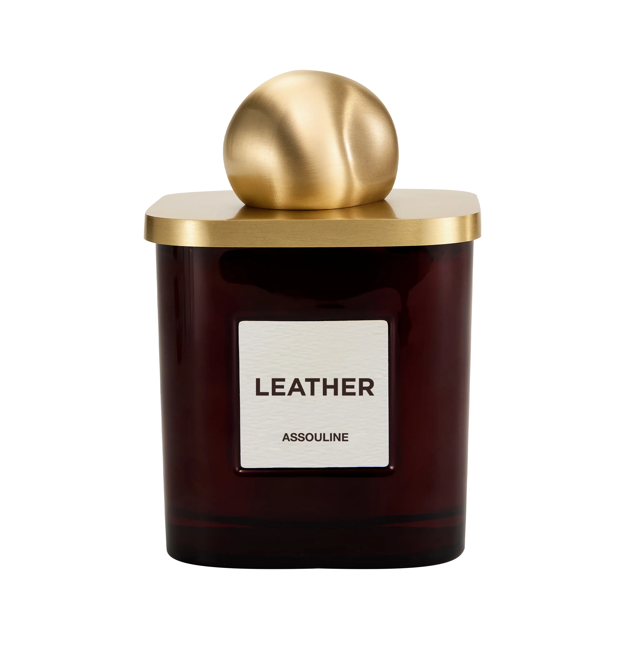 Image 3 of 3 - RED - Assouline Library Candle  Leather is a luxury scented candle that captures the warm, sophisticated ambiance of leather-bound books and refined interiors with a rich fragrance blending leather, clove, tobacco, freesia, orris, and vetiver. Housed in a heavyweight amber glass vessel with a textured paper label, this designer candle is crafted from a premium soy, coconut, and paraffin wax blend for a clean, even burn and exceptional scent throw. Top Notes: Leather, Clove. Heart Notes: Tobac 