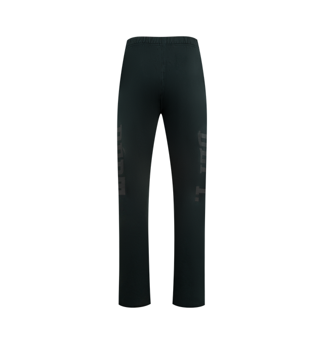 Image 2 of 3 - BLACK - GALLERY DEPT Team Sweatpants featuring large logo print on sides, elasticized waist and cuffs, side slip pockets, relaxed legs, pull-on style. 100% cotton. Made in USA.