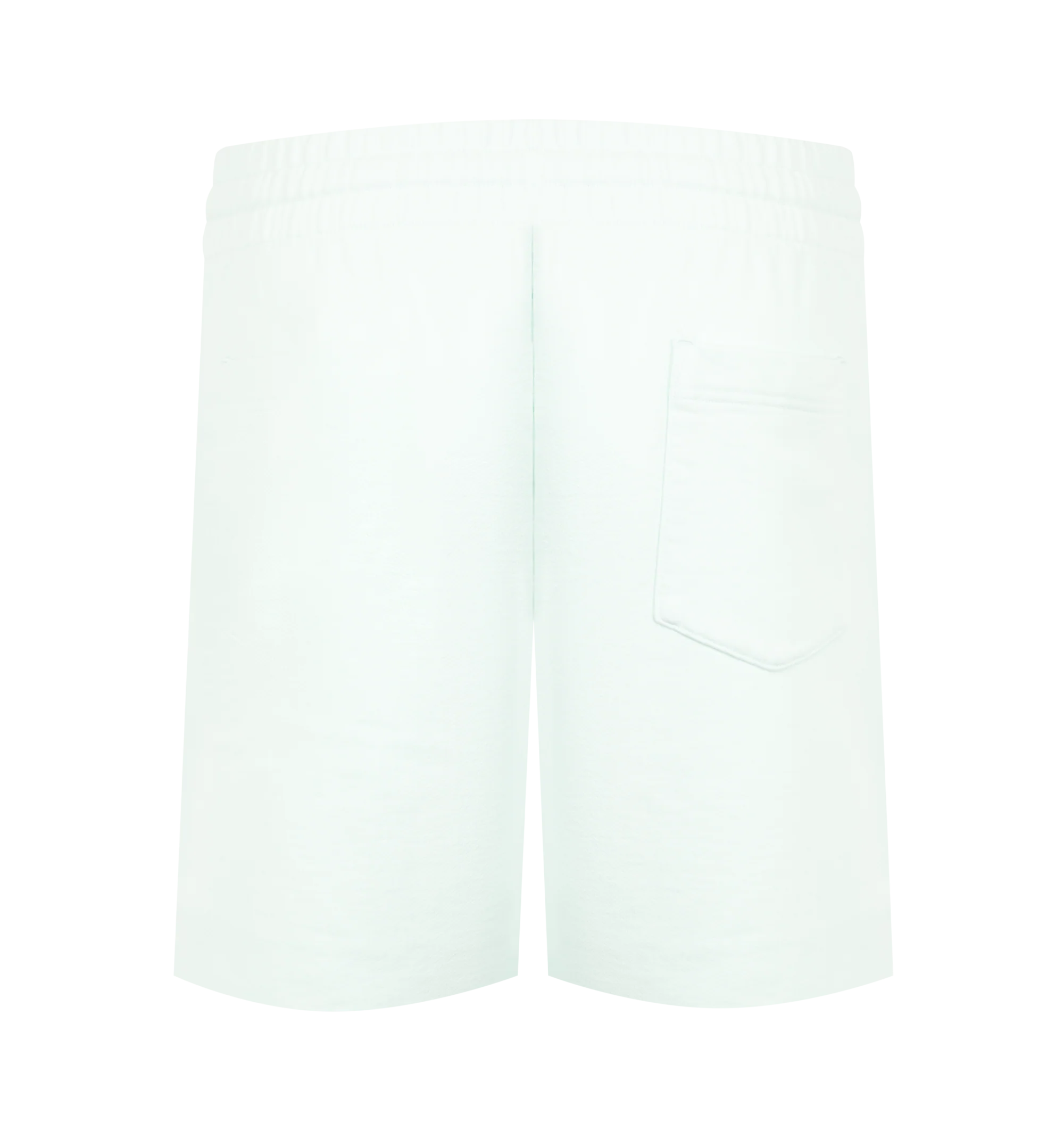 Image 2 of 3 - BLUE - Casablanca Men's Flock Printed Classic Shorts are crafted from premium cotton and feature a relaxed fit with an elasticated drawstring waistband, side pockets, and flock-printed graphic artwork for a soft, textured finish. These designer shorts combine exceptional everyday comfort with Casablanca's signature luxury sportswear aesthetic, making them an elevated choice for casual wear. Main Material: 100% Cotton.