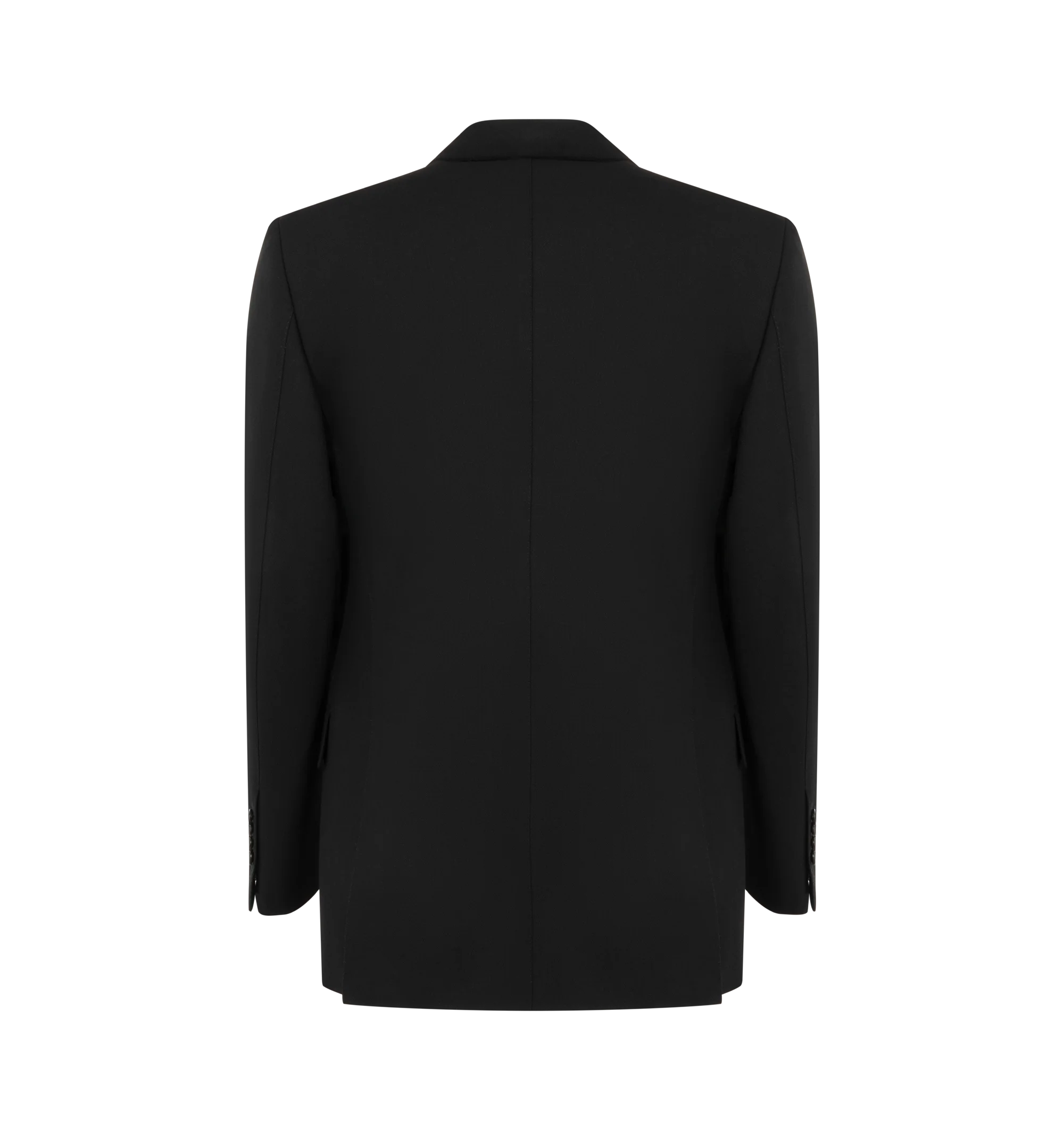 Image 2 of 2 - BLACK - Tom Ford Mens Jacket is crafted from high-twist broken twill wool. Features a peak lapel, fully lined interior, double back vents, and a tailored silhouette. Main Material: 100% Wool; Lining: Fully Lined. Made in Italy.