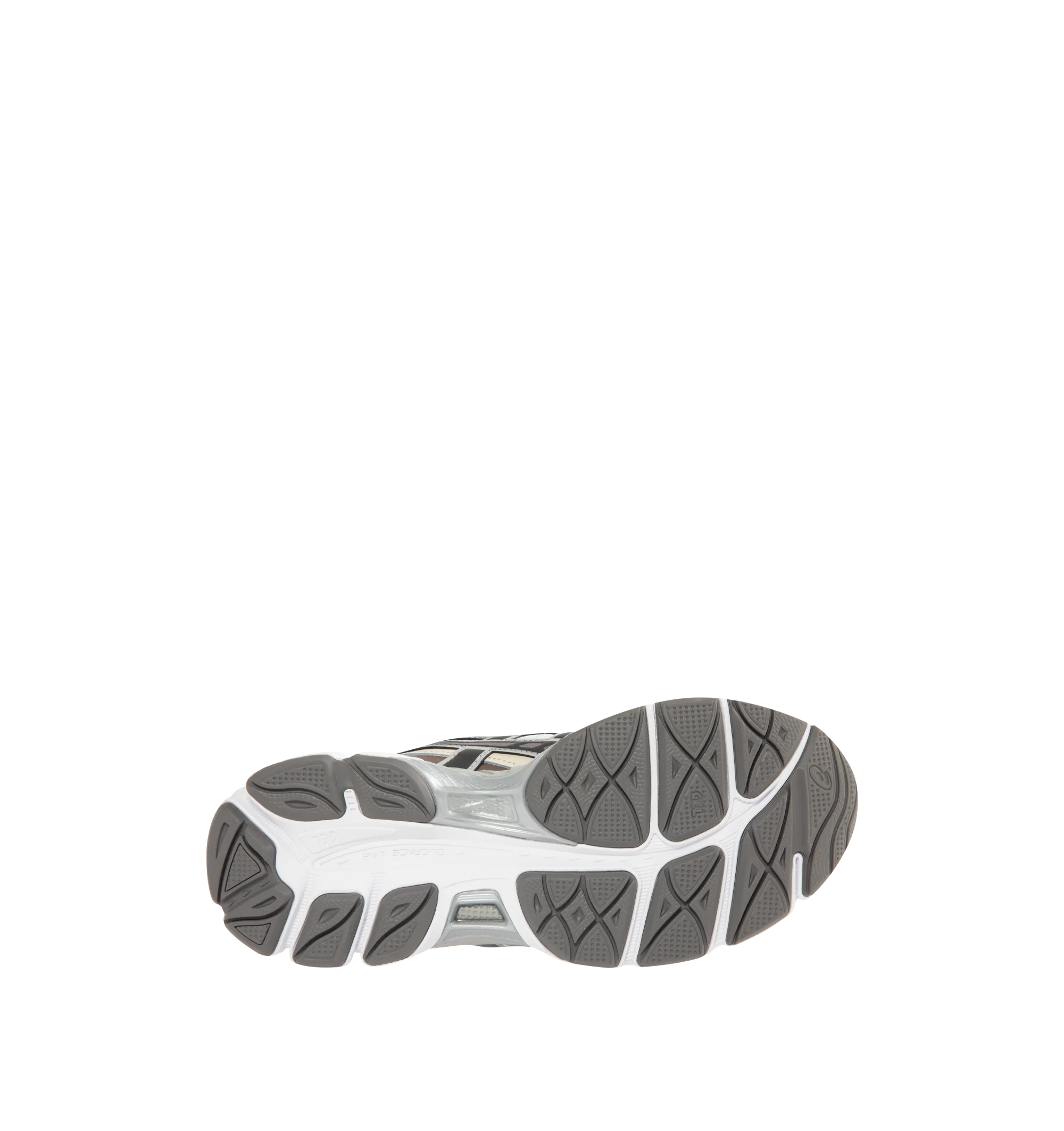 Image 4 of 5 - MULTI - ASICS GEL-NYC 2055 Sportstyle sneaker with early 2000s running shoe design influences in the upper's ASICS stripes, heel counter, and eyelet structure. Featuring GEL-CUMULUS 16 shoe's tooling system. Through a combination of lightweight foams and GEL technology inserts, this midsole formation helps create advanced underfoot comfort. Unisex style in men's sizing. Imported from Cambodia.