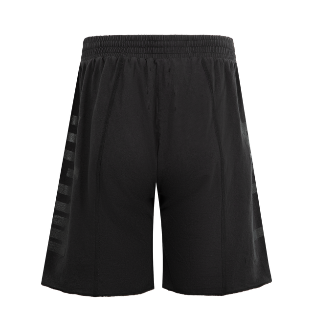 Image 2 of 3 - BLACK - GALLERY DEPT. Dept Fitness Shorts featuring straight leg, cotton-jersey, a relaxed fit and printed with the brand's emblem on both legs. 100% cotton. 