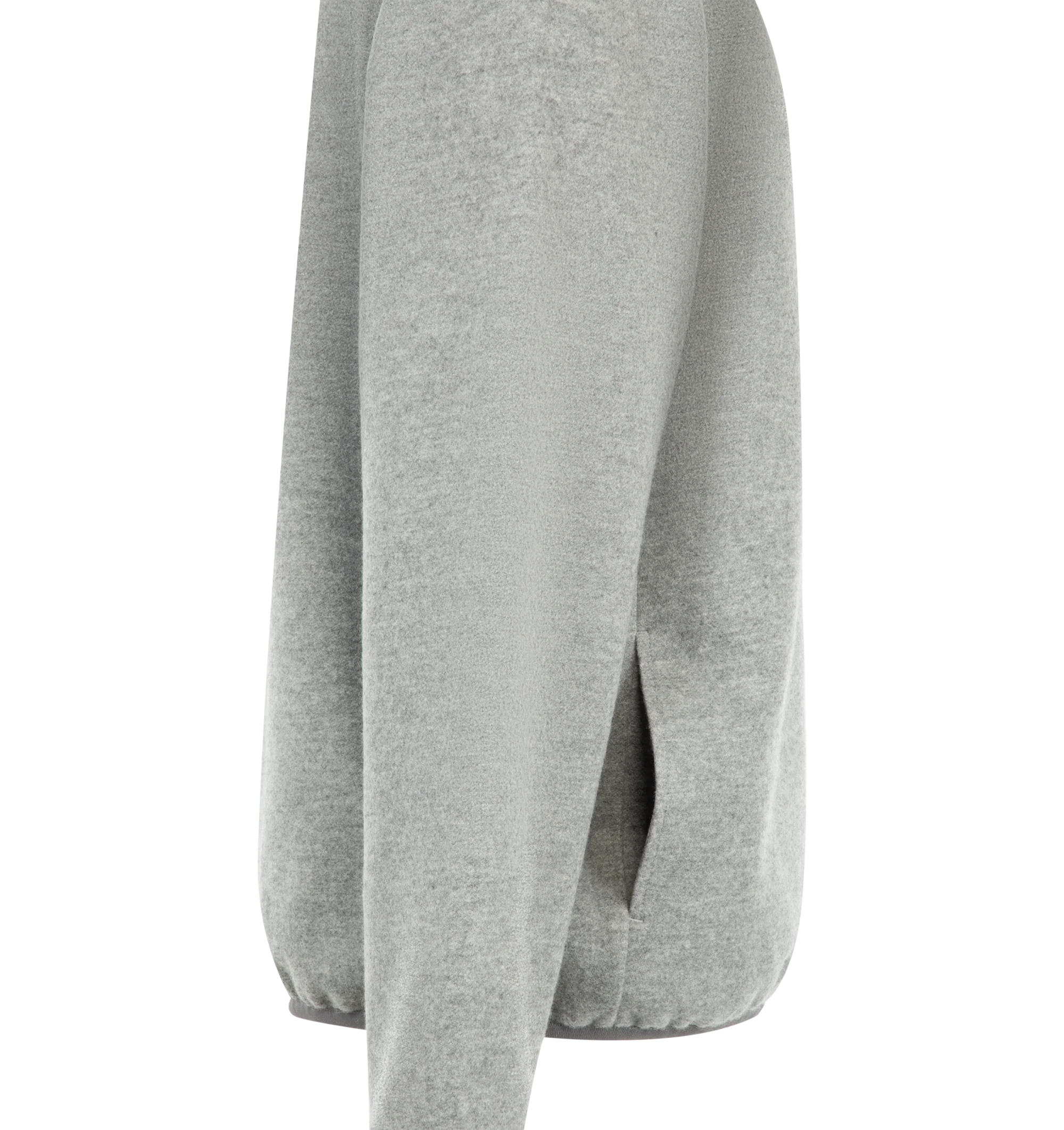 Image 3 of 3 - GREY - The Row Men's Maury Sweater is crafted from soft cotton fleece and features a relaxed silhouette with a high-neck collar, long sleeves, and an elasticated hem. Designed with a Henley-style front placket with snap-button closure and discreet side-seam pockets, this designer pullover reflects The Row's refined approach to elevated everyday essentials. Main Material: 100% Cotton. Fit: Relaxed. Closure: Snap-Button Henley Placket. Pockets: Side-Seam Pockets. Made in Italy. 