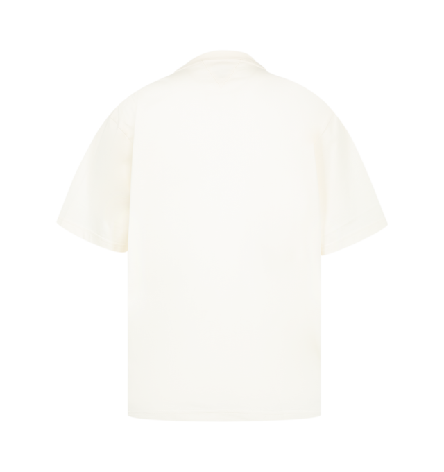 Image 2 of 2 - NEUTRAL - Bottega Veneta Mens T-Shirt is crafted from lightweight cotton jersey. Features a relaxed fit, crew neckline, short sleeves, and a leather chest pocket. Main Material: 100% Cotton; Pocket: Leather. Made in Italy.
