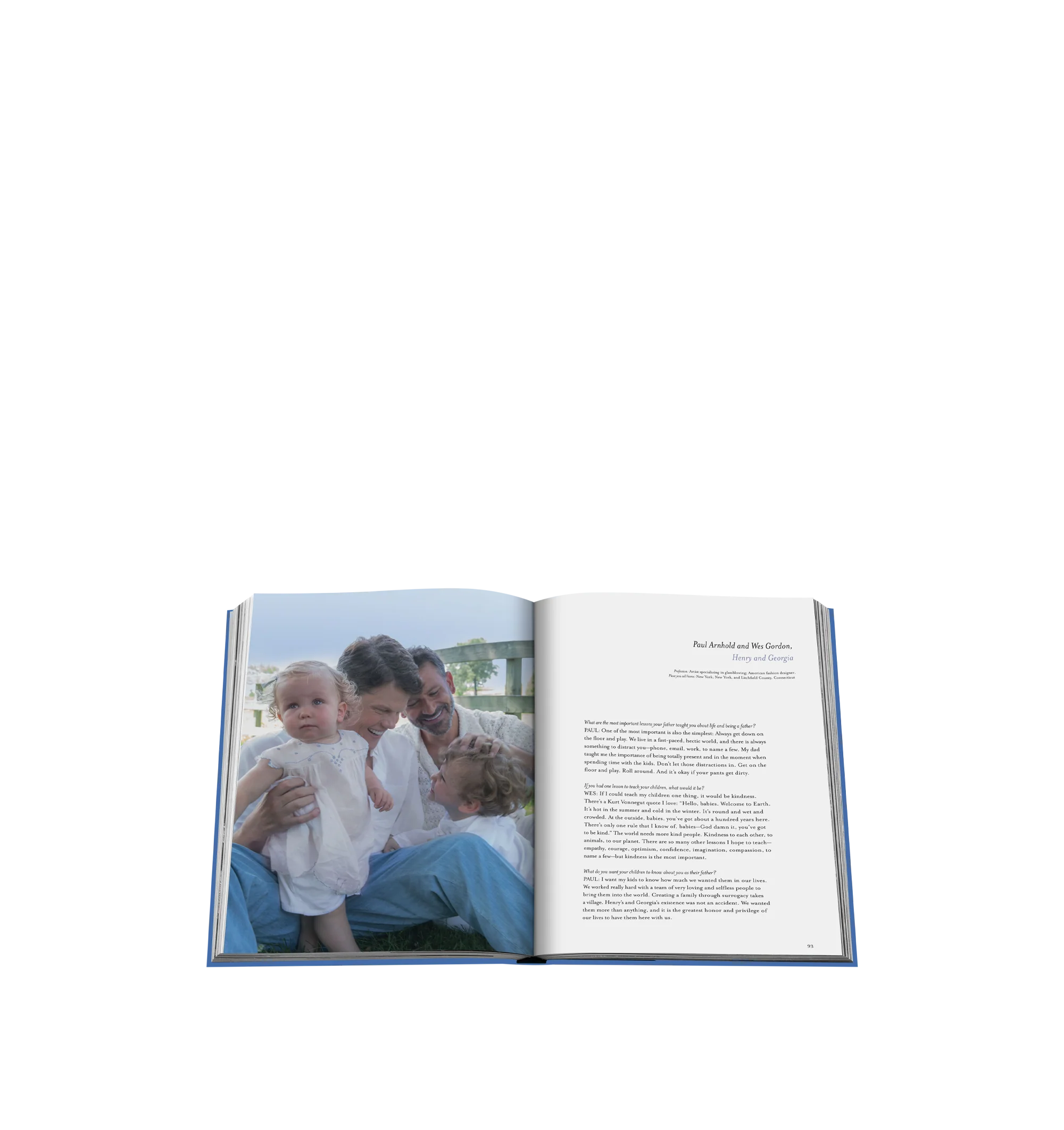 Image 5 of 5 - BLUE - Assouline Father and Child is a luxury coffee table book by renowned photographer Claiborne Swanson Frank that celebrates the profound bond between fathers and their children through intimate portraits and heartfelt personal stories. Featuring more than fifty iconic father-child families from the worlds of sports, fashion, art, film, and design, this designer hardcover book offers a moving exploration of modern fatherhood, accompanied by a foreword by Brunello Cucinelli. Hardcover. Aut 