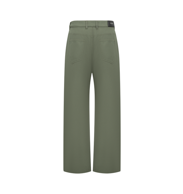 Image 2 of 3 - GREEN - GIVENCHY Couture Seam Pant featuring button and zipped closure, two front pockets, two back pockets, couture seams for a rounded proportion and relaxed fit. Made in Italy.