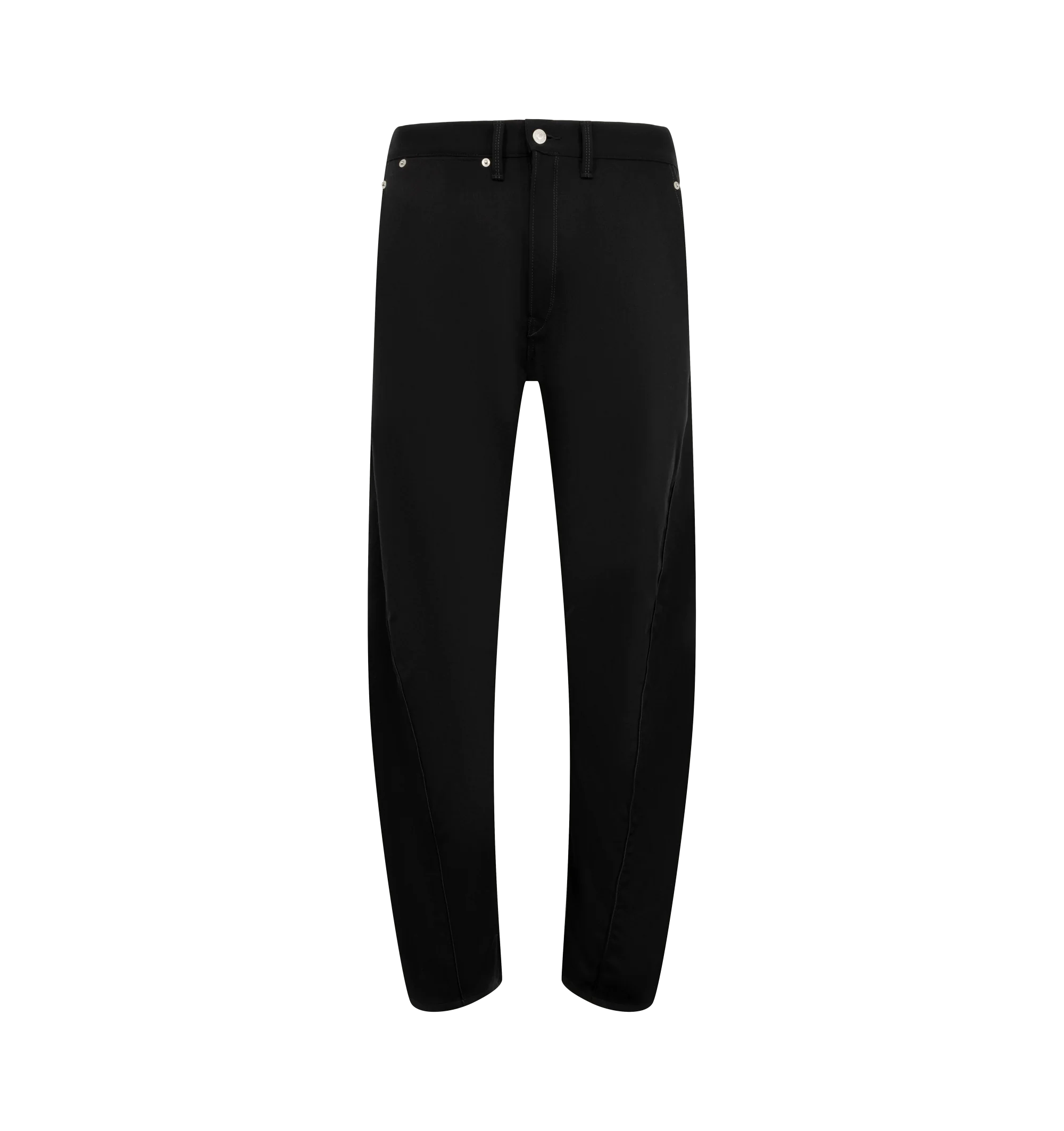 Image 1 of 3 - BLACK - Junya Watanabe Men's Wool Trouser Jean Pants combine the tailored appearance of classic wool trousers with the construction and attitude of denim-inspired pants. Designed with a relaxed yet structured silhouette, the style reflects the brand's signature fusion of traditional menswear tailoring and contemporary workwear influences. Main Material: Wool. Made in Japan.