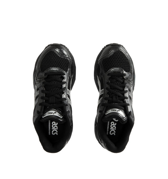 Image 5 of 5 - BLACK - Asics GEL-Kayano 14 Sportstyle Sneakers are lace-up style with rip-stop underlays, GEL cushioning, and TRUSSTIC support system. Unisex style in men's sizes.
