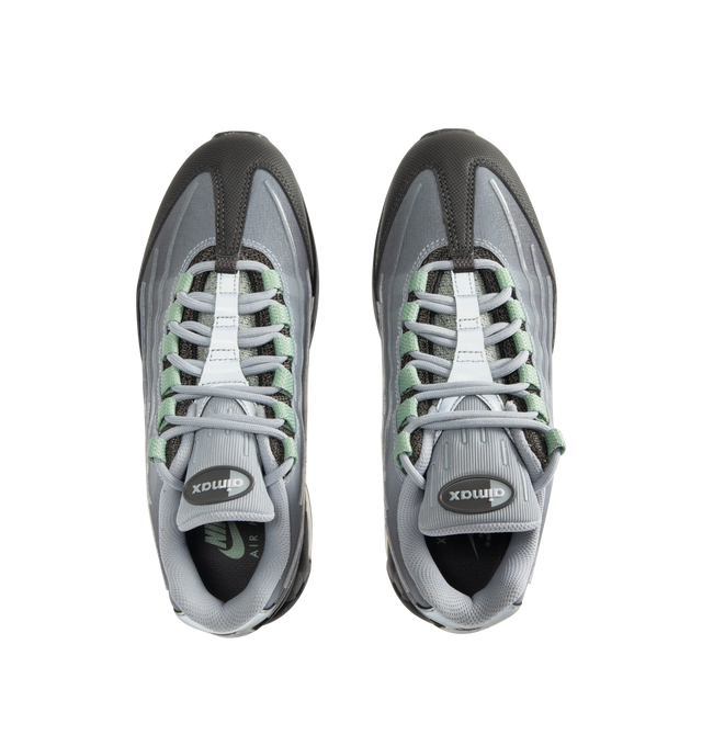 Image 5 of 5 - GREY - NIKE Air Max Big Bubble Sneaker featuring upper that mixes textiles for a layered look, visible Max Air cushioning, flex grooves in the midsole and outsole, foam midsole and rubber outsole.