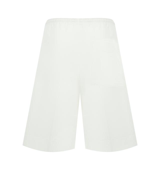 Image 2 of 3 - WHITE - BOTTEGA VENETA Shorts featuring drawstring waist, side slit pockets and back patch pocket. Made in Italy.