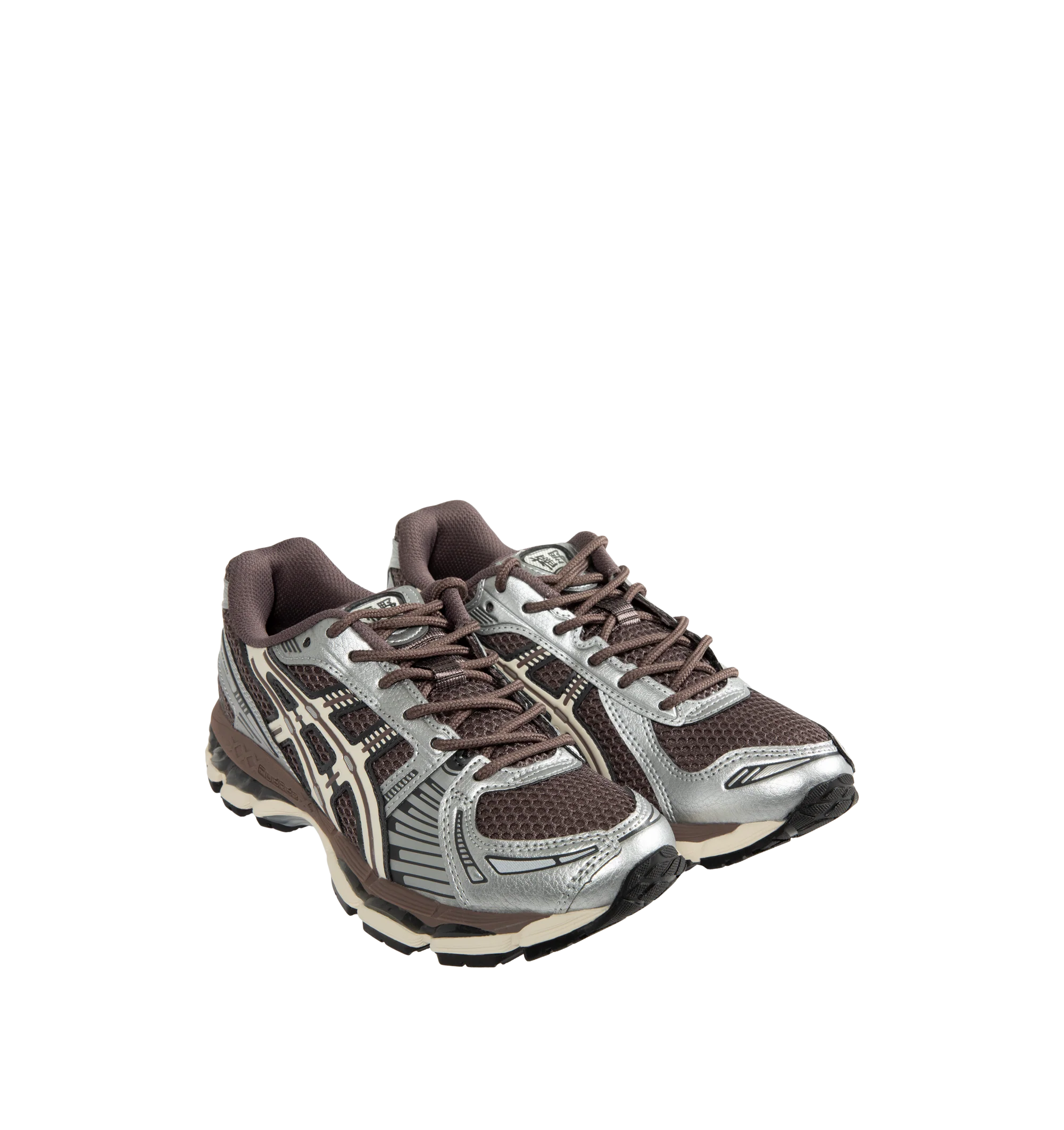 Image 2 of 5 - BROWN - Asics Men's Gel-Kayano 12.1 Sneaker featuring breathable mesh underlays, GEL-NIMBUS17 tooling system, FLUIDRIDE technology, rearfoot and forefoot GEL technology and dope dyed recycled sockliner mesh. Imported from Vietnam.