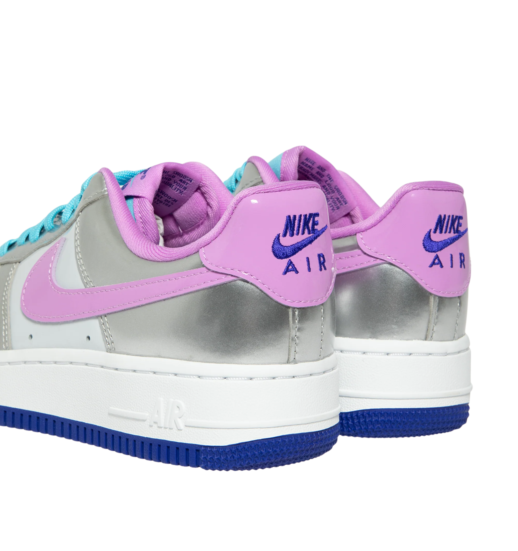 Image 3 of 5 - MULTI - Nike Women's Air Force 1 '07 WNBA Sneakers feature a genuine and synthetic leather upper with textile accents and a perforated toe box for breathable comfort and a timeless look. Celebrating the WNBA with a cosmic-inspired design, these lifestyle sneakers combine lightweight Nike Air cushioning with a durable rubber outsole featuring classic pivot-circle traction for everyday wear. Main Material: Genuine Leather, Synthetic Leather, and Textile. Midsole: Foam with Nike Air Unit. Sole:  