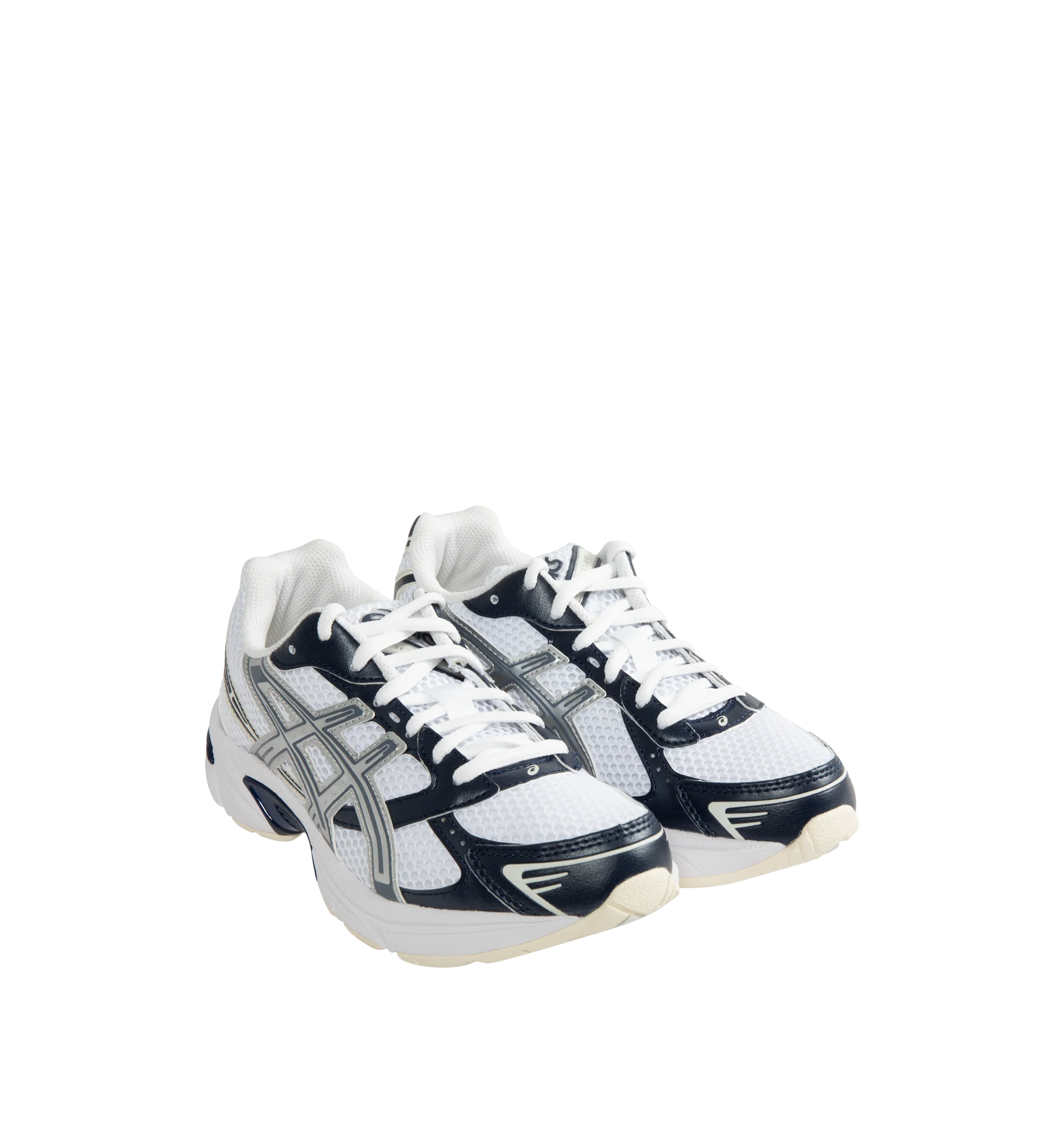 Image 2 of 5 - WHITE - Asics GEL-1130 Sportstyle Retro Sneaker featuring late 2000s runner aesthetic reimagined with overlays and breathable mesh underlays, GEL technology cushioning for excellent shock absorption. Imported from Cambodia. 