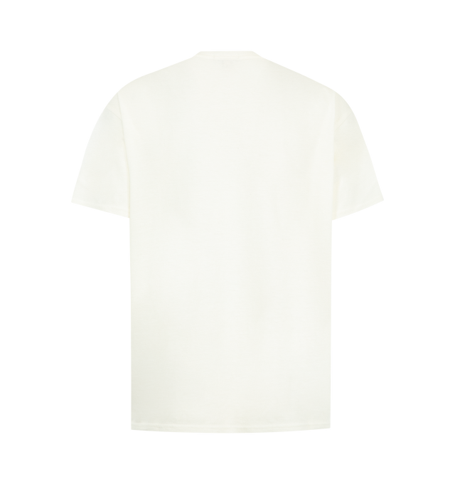 Image 2 of 2 - WHITE - R13 Hot-Mess Boy T-Shirt featuring crew neck, short sleeves, relaxed fit and graphic text on front. 95% cotton, 5% elastane.  