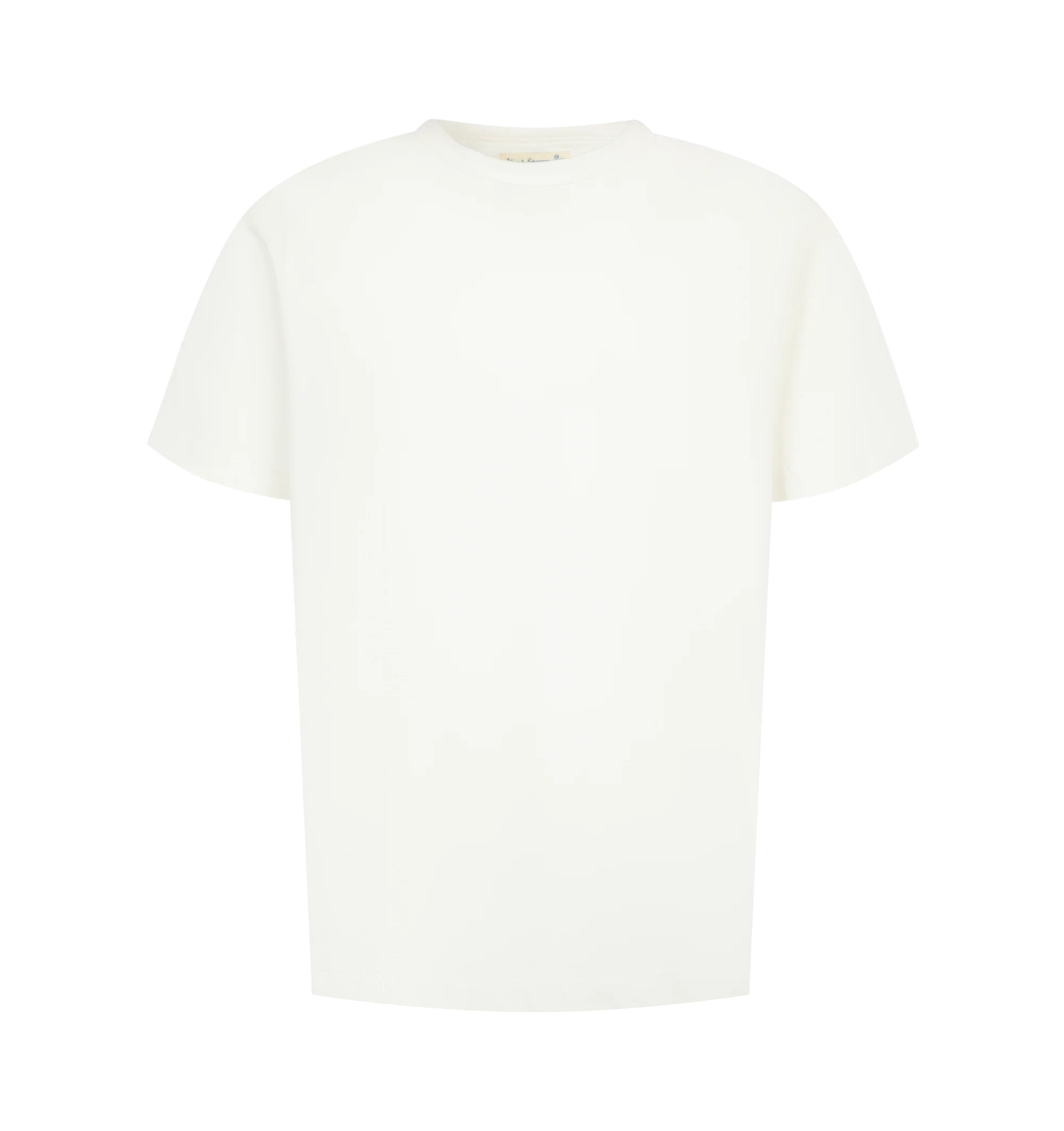 Image 1 of 2 - WHITE - Merz b. Schwanen Men's The Originals Loopwheeled Relaxed Fit Midweight T-Shirt is crafted from organic cotton and features a relaxed silhouette designed for everyday comfort throughout the seasons. Made in Germany on traditional loopwheel machines, it is detailed with a crew neckline, seamless tubular construction, underarm triangle inserts, and a durable two-thread jersey knit that reflects the brand's commitment to timeless craftsmanship. Main Material: 100% Organic Cotton. Made in