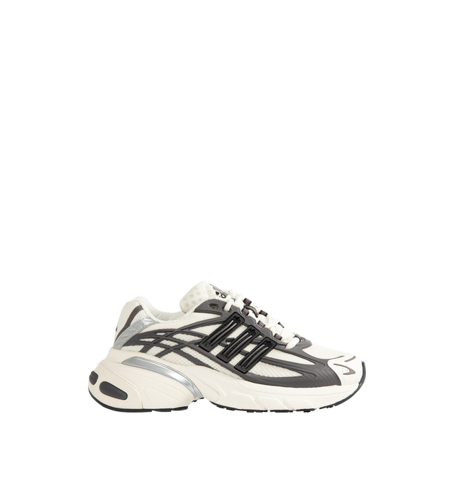 Image 1 of 5 - GREY - Adidas Mens Adistar XLG 2.0 Shoes are crafted from textile. Features a regular fit, lace-up closure, textile sockliner, ADIPRENE cushioning, RPU molded cage, rubber outsole, and reflective details. Upper: Textile; Sockliner: Textile; Outsole: Rubber. Made in Vietnam.
