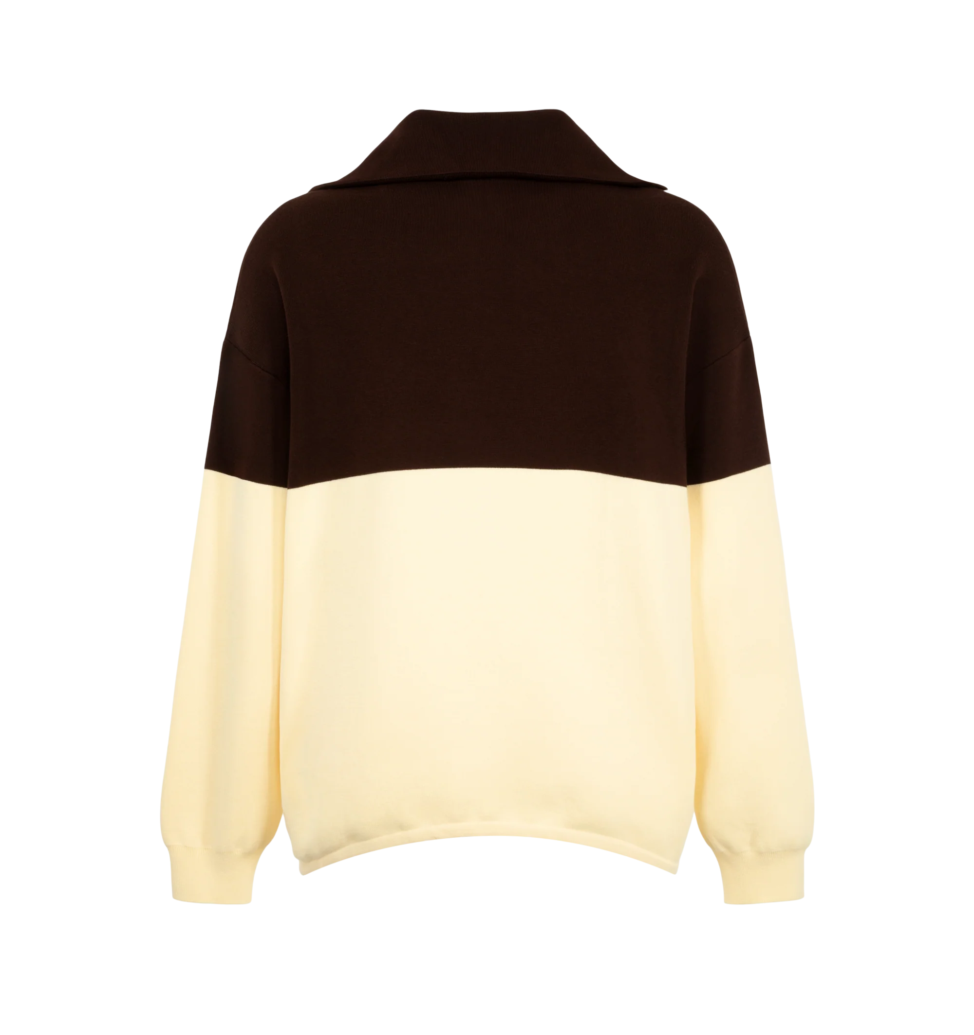 Image 2 of 2 - MULTI - Loewe Men's Sweater in Cotton Blend is crafted from a medium-weight compact double-face cotton blend and features a relaxed-fit silhouette with a regular length. Designed with a half zip-up collar, double-face stitch construction, ribbed cuffs, an elasticated drawstring hem with leather end cords, and a 3D Anagram logo at the chest. Main Material: Cotton Blend. Made in Italy. 