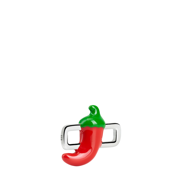 Image 3 of 8 - RED - Poubel by The Gstaad Guy Chili Pepper Charm. All charms are made of .925 sterling silver, and are hand-painted using non-toxic lead-free enamel. Links sold separately. Cheap Luxury Handbag Shop offers a range of initial pieces from this collection in-store. For personal consultation and detailed information about jewelry, please contact our dedicated stylist team at personalshopping@hirshleifers.com