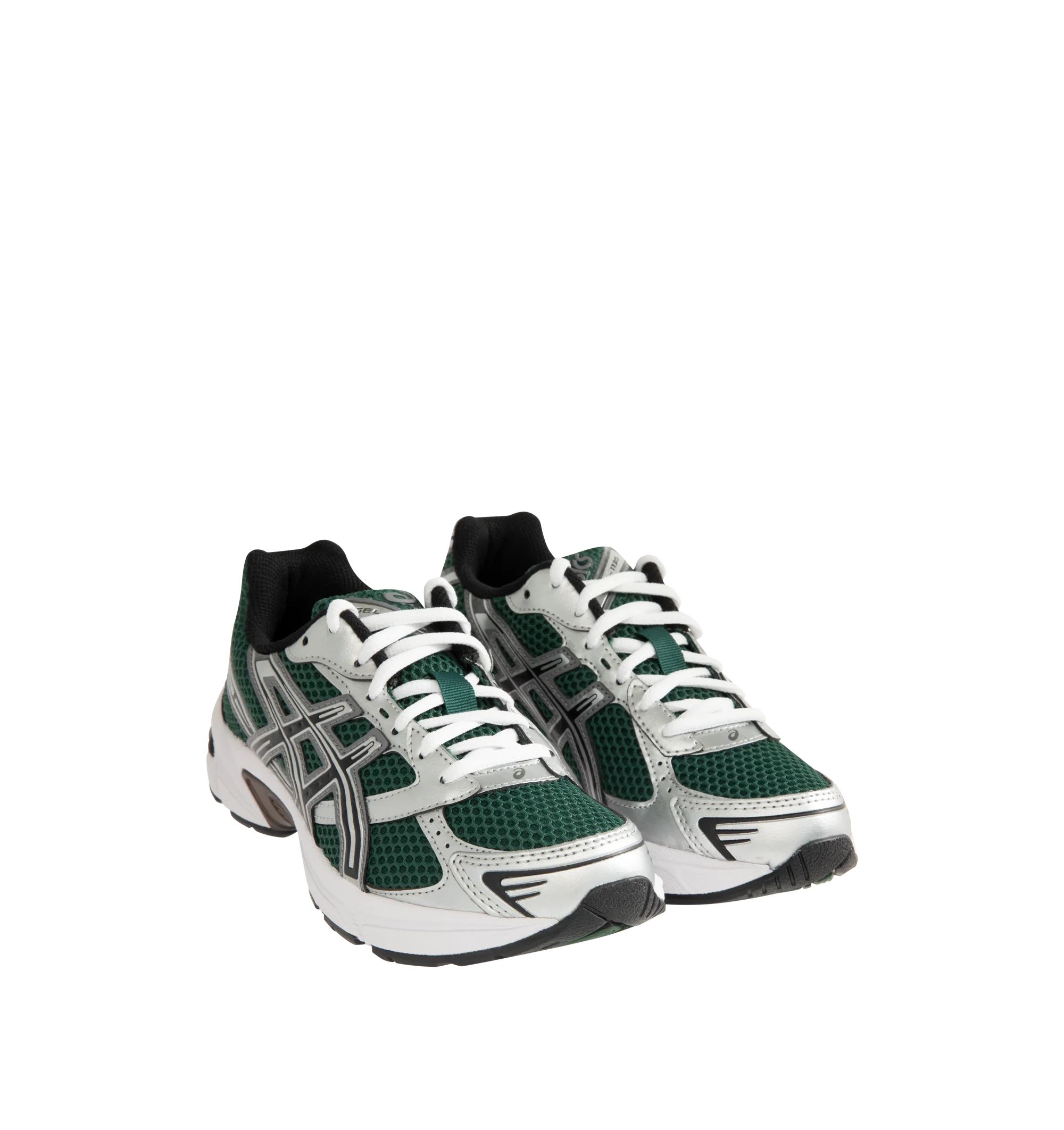 Image 2 of 5 - GREEN - Asics GEL-1130 Sportstyle Retro Sneaker featuring late 2000s runner aesthetic reimagined with overlays and breathable mesh underlays, GEL technology cushioning for excellent shock absorption. Imported from Cambodia.
