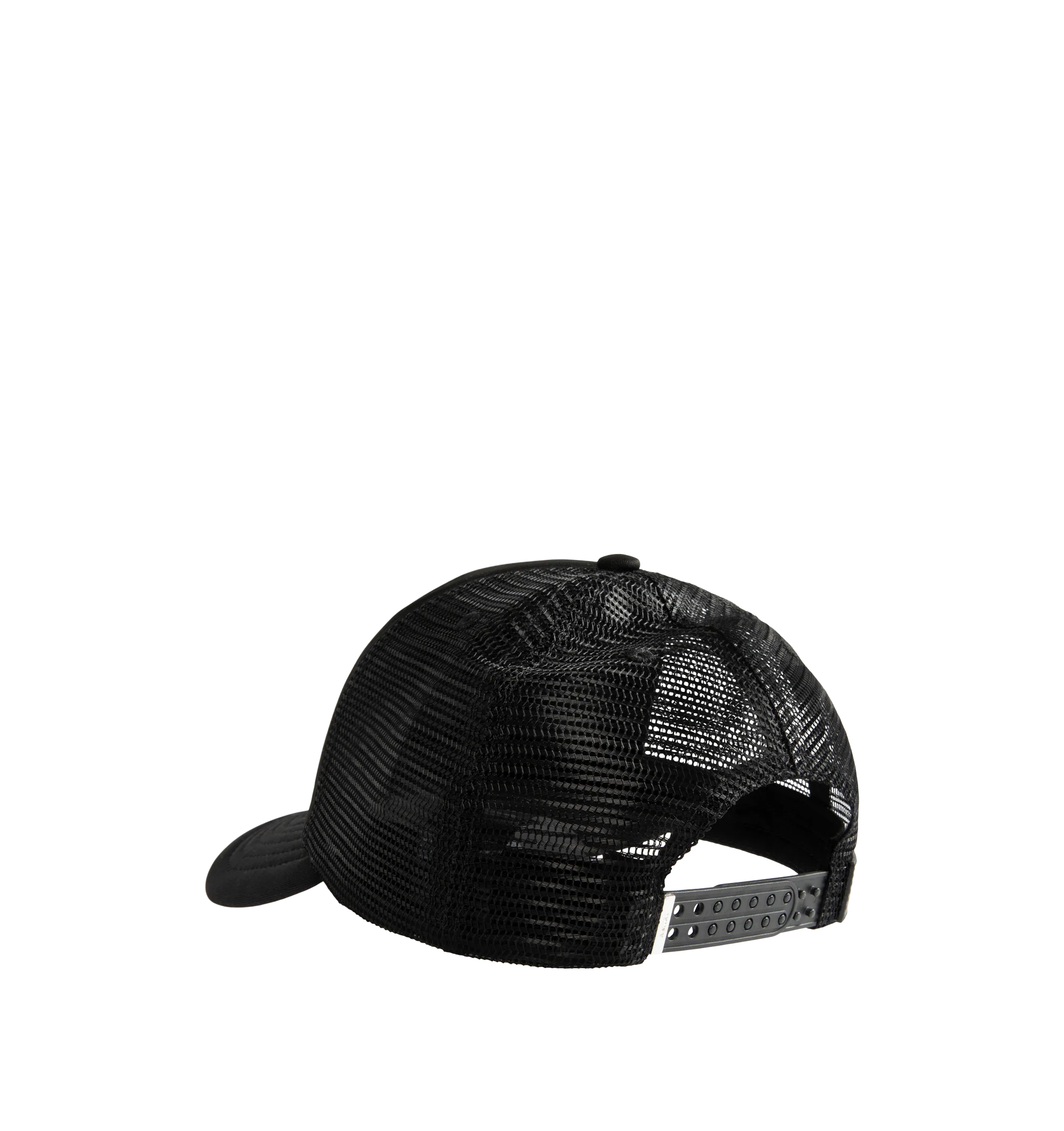 Image 2 of 2 - BLACK - Amiri Mens MA Surf Foam Trucker Hat is crafted from polyester foam. Features embroidered MA logo, curved brim, embroidered eyelets, mesh back panels, and adjustable double snapback closure. Main Material: 100% Polyester. Made in USA. 
