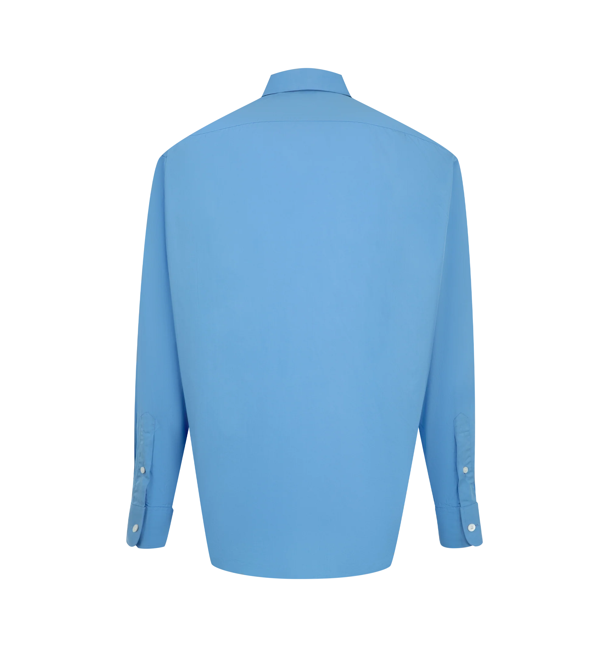 Image 2 of 2 - BLUE - A.Presse Men's Spread Collar Shirt is crafted from cotton and features a regular-fit silhouette with a classic spread collar. Designed with a clean, timeless construction that reflects the brand's understated approach to everyday tailoring. Main Material: 100% Cotton.