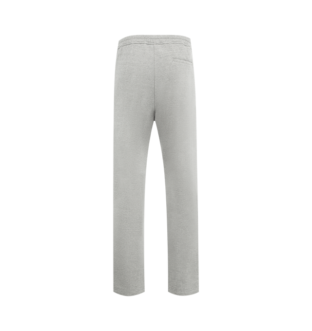 Image 2 of 3 - GREY - THE ROW Quain Pant featuring casual pull-on pant in cashmere and cotton French terry with straight leg, side seam pockets, and topstitched waist with adjustable drawstring. 84% cotton, 16% cashmere. Made in Italy. 